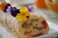 rolada rabarbar do kawy ciasto deser 