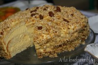 tort chałwowy chałwa orzechy święta lekki orzechowy