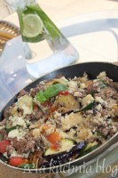 bakłażan cukinia kuskus mielone danie jednogarnkowe cukinii bakłażana szybkie danie