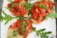 bruschetta pomidor rukola cebula kuchnia włoska antipasti