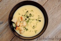 krem z kalafiora grzanki kalafiorowa z grzankami szybka gęsta