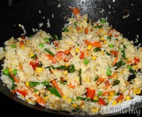 smażony ryż z warzywami jajko jajkiem szybki ryż po chińsku