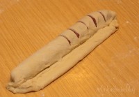 parowka gąsienice bułeczki dla dzieci drożdżowe