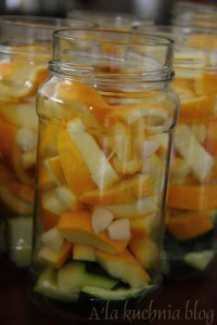 cukinia po chińsku w zalewie słodko kwaśna chilli